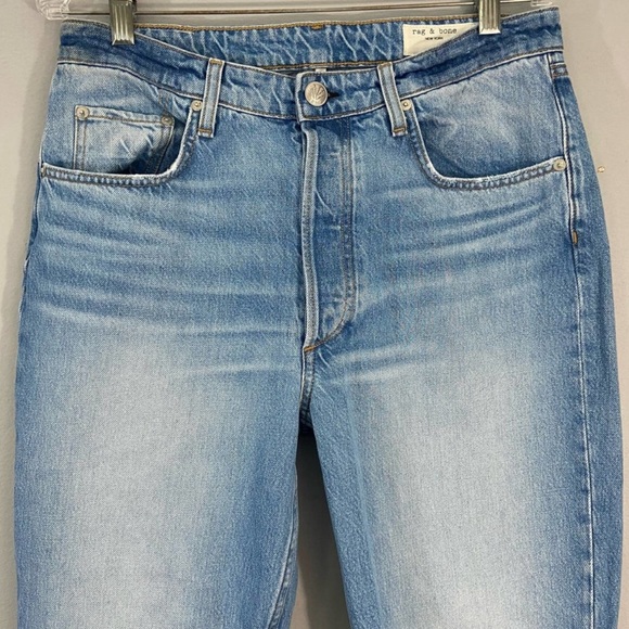 Rag and Bone. Nina high rise ankle cigarette. Button-fly 100% cotton Sz30, Tulip - Picture 10 of 16